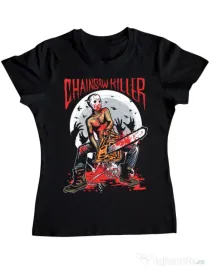 Tricou ADLER dama Chainsaw killer Negru