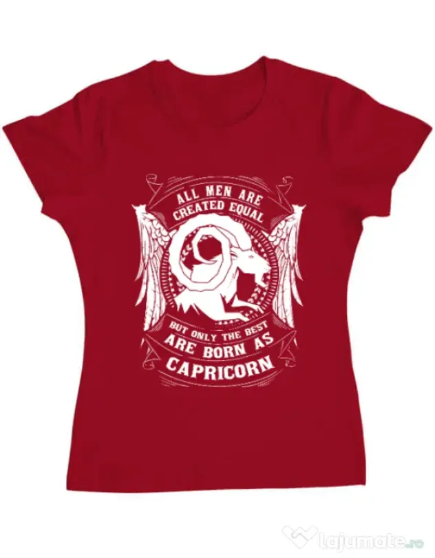Tricou ADLER dama The best men are born as Capricorn Rosu