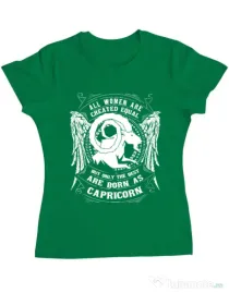 Tricou ADLER dama The best women are born as Capricorn Verde mediu