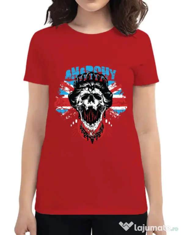 Tricou ADLER dama Anarchy queen Rosu
