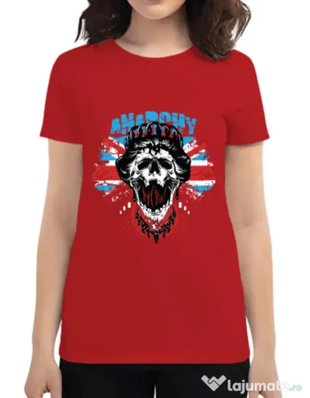 Tricou ADLER dama Anarchy queen Rosu