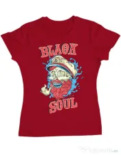 Tricou ADLER dama Black soul Rosu 