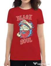 Tricou ADLER dama Black soul Rosu 