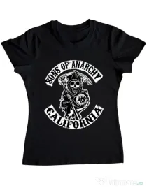 Tricou ADLER dama Sons of anarchy Negru