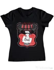 Tricou ADLER dama Ahoy sailor Negru