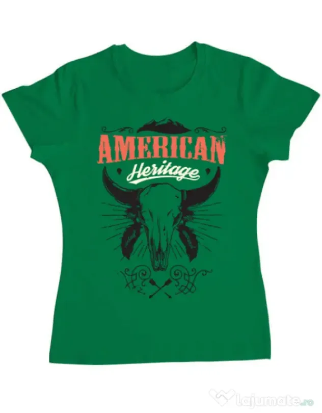 Tricou ADLER dama American heritage Verde mediu
