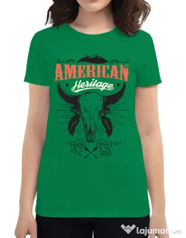 Tricou ADLER dama American heritage Verde mediu
