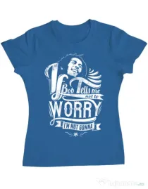 Tricou ADLER dama Bob tells me Albastru azuriu