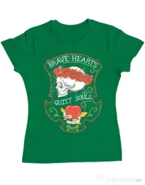 Tricou ADLER dama Brave hearts Verde mediu