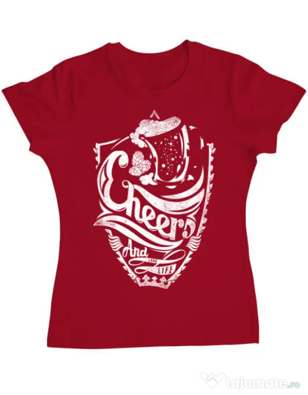 Tricou ADLER dama Cheers Rosu