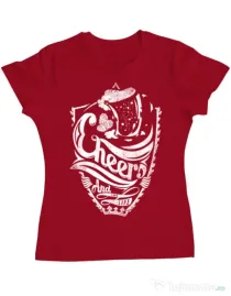 Tricou ADLER dama Cheers Rosu