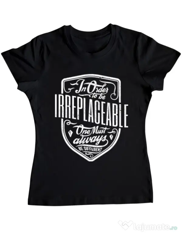 Tricou ADLER dama Irreplaceable Negru