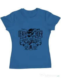 Tricou ADLER dama Never look back Albastru azuriu