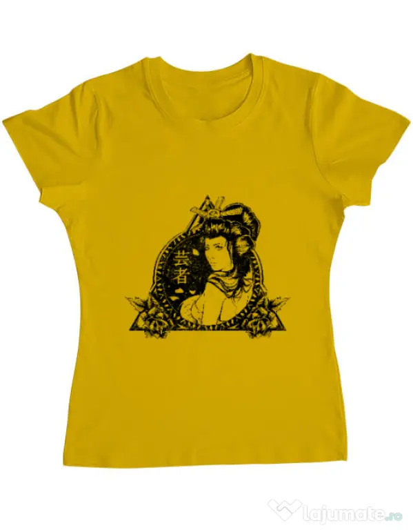 Tricou ADLER dama Oriental vibes Galben