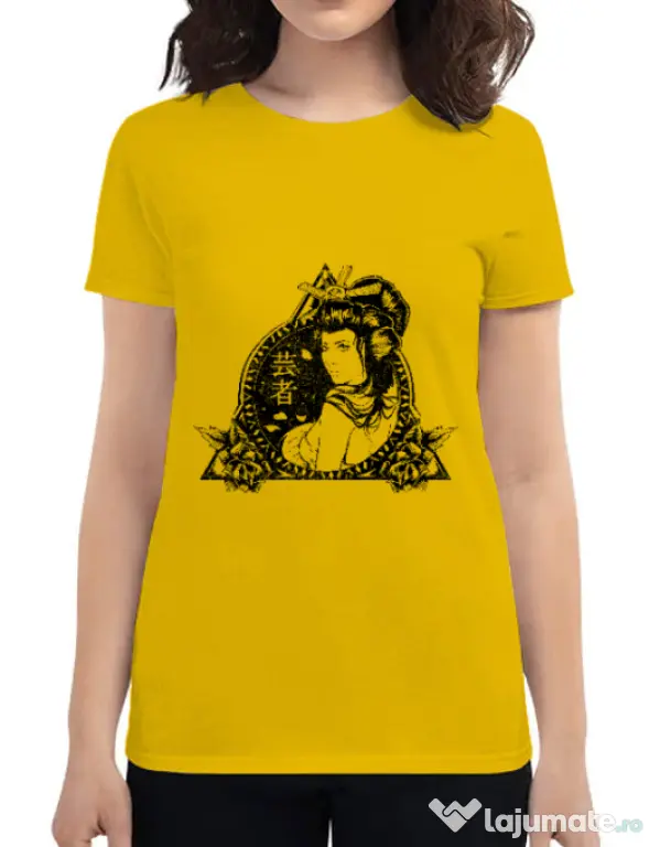 Tricou ADLER dama Oriental vibes Galben