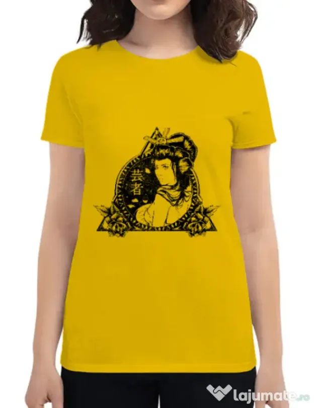 Tricou ADLER dama Oriental vibes Galben
