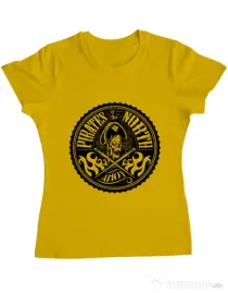 Tricou ADLER dama Pirates of the north Galben