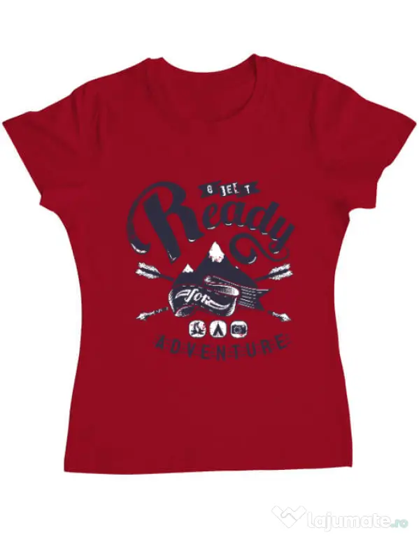 Tricou ADLER dama Ready for adventure Rosu