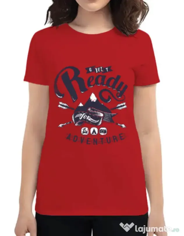 Tricou ADLER dama Ready for adventure Rosu