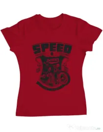 Tricou ADLER dama Speed and power Rosu