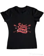 Tricou ADLER dama Stay wild Negru
