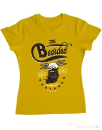 Tricou ADLER dama The bearded bastards Galben