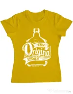 Tricou ADLER dama The original sinner Galben