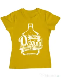Tricou ADLER dama The original sinner Galben