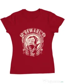 Tricou ADLER dama Urban monkey Rosu