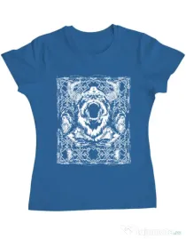 Tricou ADLER dama Viking rage Albastru azuriu