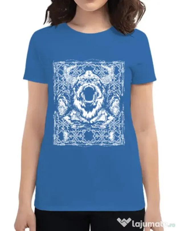 Tricou ADLER dama Viking rage Albastru azuriu