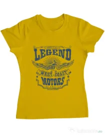 Tricou ADLER dama West coast motors Galben