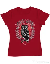 Tricou ADLER dama Black wings Rosu