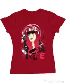 Tricou ADLER dama Raining fire Rosu