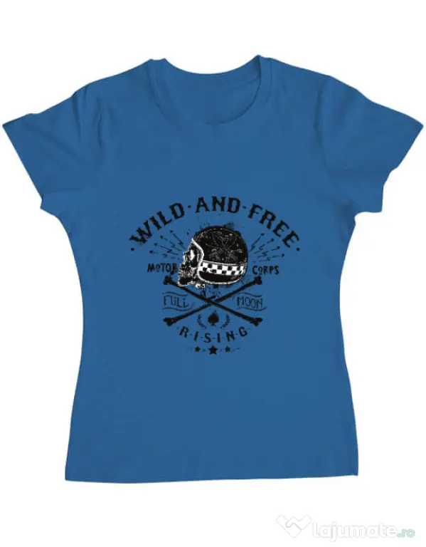 Tricou ADLER dama Wild and free Albastru azuriu