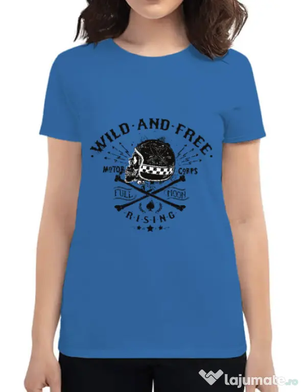 Tricou ADLER dama Wild and free Albastru azuriu