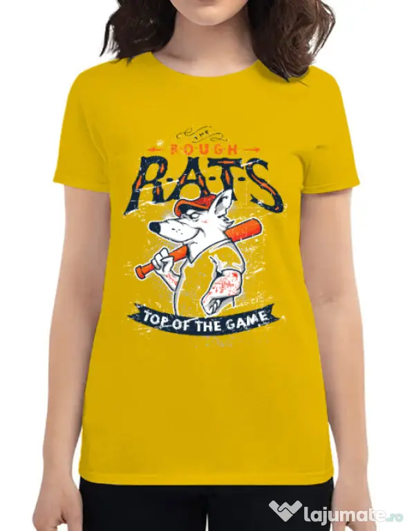 Tricou ADLER dama The rough rats Galben