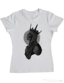 Tricou ADLER dama Skull King Alb