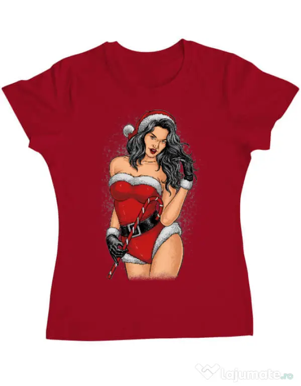 Tricou ADLER dama Sexy Santa Girl Rosu