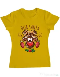 Tricou ADLER dama Deer santa Galben