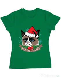 Tricou ADLER dama Santa Claws Verde mediu