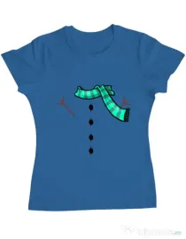 Tricou ADLER dama Snowman Albastru azuriu