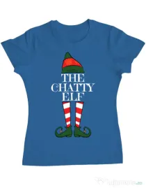 Tricou ADLER dama The chatty elf Albastru azuriu
