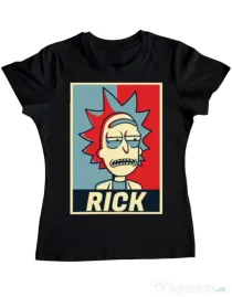 Tricou ADLER dama Rick Negru