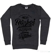 Bluza ADLER dama Pace si razboi Negru melanj