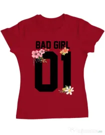 Tricou ADLER dama Bad girl Rosu