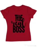 Tricou ADLER dama The real boss Rosu