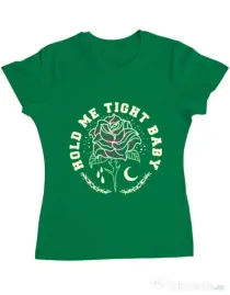 Tricou ADLER dama Hold me tight Verde mediu