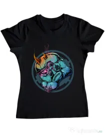 Tricou ADLER dama Helmet demons Negru