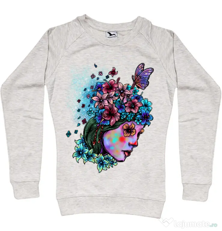 Bluza ADLER dama Lady and flowers Migdala melanj